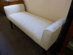 A Contemporary Window Seat/Sofa in Cream Coloured Upholstery, approx 160 x 62 cms.