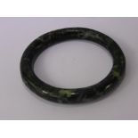 A Chinese Spinach Green Jade Bracelet, approx 50 gms.