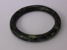 A Chinese Spinach Green Jade Bracelet, approx 50 gms.