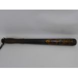 Victorian Police Truncheon, having gilded crown and police emblem, approx 38 cms.