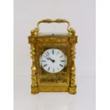 A Circa 1870 Antique Carriage Clock by Drocourt of Paris, an extremely fine late 19th century French