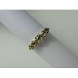 A Lady's 9 ct Yellow and White Gold Five Stone Diamond Ring, approx .85 pts, size O, approx wt 2.4