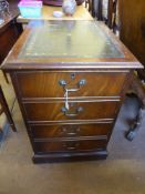 An Edwardian Mahogany Filing Cabinet, with two drawers and green leather top, approx 65 x 72 x 76