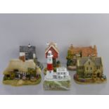 A Collection of Lilliput Lane Models, including "No Place like Moms", "Very Happy Returns", "Barn