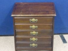 Edwardian Mahogany Music Cabinet, approx 52 x 49 x 35 cms.