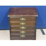 Edwardian Mahogany Music Cabinet, approx 52 x 49 x 35 cms.