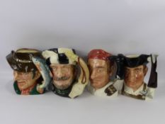 A Miscellaneous Quantity of Royal Doulton Character Jugs, including "Bootmaker" D6572, "The Poacher"