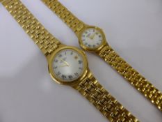 A Pair of "His" and "Hers" Rotary Wrist Watches, white face, Roman numerals in original presentation