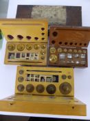 Four Antique Apothecary Dosage Scales, in their original boxes with weights.