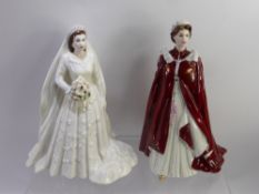 Royal Worcester Figurine of 'Her Majesty Queen Elizabeth II & H.R.H The Duke of Edinburgh Diamond