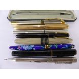 A Quantity of Miscellaneous Pens, including a Fend Supernorma, two Swann fountain pens, a gold