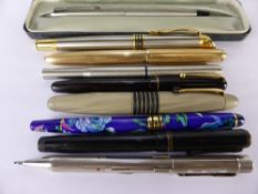 A Quantity of Miscellaneous Pens, including a Fend Supernorma, two Swann fountain pens, a gold