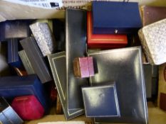 A Large Quantity of Antique and Other Jewellery Boxes, including ring, necklace, tie pins amongt