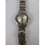 A Gentleman's Maurice Lacroise Stainless Steel Wrist Watch, with original bracelet, silvered face