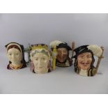 A Miscellaneous Quantity of Royal Doulton Character Jugs, including "Athos" D6439, ""Catherine of