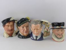 A Miscellaneous Quantity of Royal Doulton Character Jugs, including "Beef Eater" D6206, "Prince