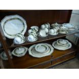 A "Grimwave" Atlas China Part Service Ming Pattern, comprising three large meat plates, two
