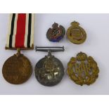 A Miscellaneous Collection of Military Medals, including Great War Medals, a silver medal to L-CPL