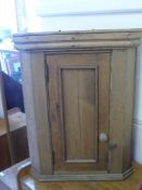 A Vintage Pine Hanging Corner Cupboard, approx 69 x 53 x 29 cms.