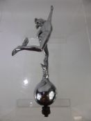 A Vintage Chrome 'Hermes' Car Mascot , mm MEL together with a chrome vintage 35 year presentation