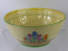 Clarice Cliff "Bizarre" Crocus Bowl, approx 22 cms dia.