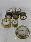 A Miscellaneous Quantity of Clock Movements, including L. Rouffy, Brevettmof Paris and two ebony