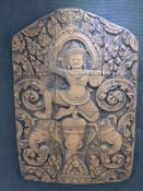 An Interesting Cambodian Terracotta Panel, consisting of 12 tiles depicting the deity Indra riding