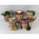 A Miscellaneous Quantity of Royal Doulton Character Jugs, including "Vicar of Bray" 1940's, "