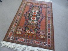A Hand Knotted Persian Kurdish Rug, approx 182 x 126 cms.