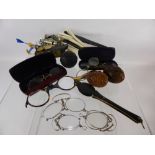 A Miscellaneous Quantity of Items, including five glove stretchers, three bone and two ebony, a pair