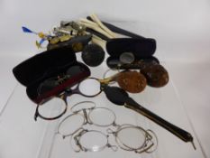 A Miscellaneous Quantity of Items, including five glove stretchers, three bone and two ebony, a pair