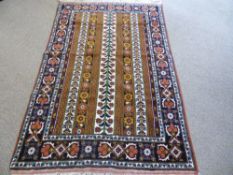 A Hand Knotted Persian Kurdish Rug, approx 180 x 122 cms.