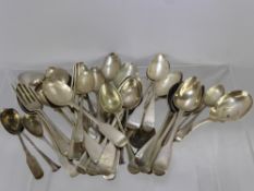 A Miscellaneous Quantity of Silver Teaspoons and Coffee Spoons, some Georgian, some Victorian,approx