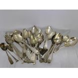 A Miscellaneous Quantity of Silver Teaspoons and Coffee Spoons, some Georgian, some Victorian,approx