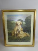 Nigel Hemming, limited edition print entitled "Yellow Labradors" nr 391/850 signed in pencil lower