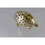 A Silver Pin Cushion, in the form of a hedgehog, stamped 925 mm C.M.E.