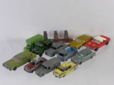 A Collection of Miscellaneous Vintage Model Cars, including "Lesney Austin" 200 gallon water truck