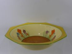 Clarice Cliff, "Bizarre" Crocus Pattern Dish, approx 23 cms dia.