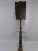 An Early 19th Century Russian White Sea Region Distaff, with hand painted decoration. Note: A tool