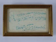 Classical Music Emphemera, including autographic notation by Artruro Toscanini (1867-1957) Italian
