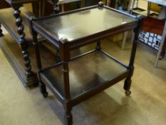 A Dark Oak Vintage Old Charm Style Tea Trolley.