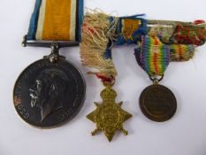 A Great War Medal, Gunner L-44612 R. Hitchan R.A., together with miniature Victory and 1914 Star. (