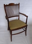 An Edwardian Inlaid Chair,