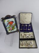 A Boxed Set of Silver Shell Motiff Teaspoons, Sheffield hallmark dd 1890, mm HA Harry Atkin,