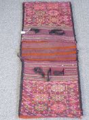 Persian / Kurdish Saddle Bags, approx 107 x 45 cms.