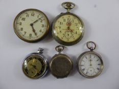 A Miscellaneous Collection of Pocket Watches, including Goliath, Ingersoll and Smith.