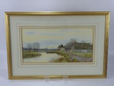 Robert Winter Fraser 1874 - 1892, a water colour painting entitled "nr Wisbeach" 20th century.