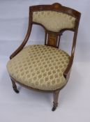 A Mid 20th Century Mahogany Framed Tub Chair, on turned legs.