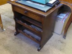 An Oak Wine Rack, with drawer to top.