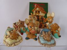 A Miscellaneous Collection of 'Pendlesen' Rabbit Character Figures, including 'Scrumpy', 'Dandy', '